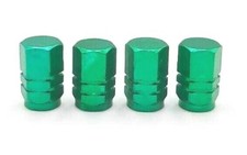 bouchons valve vert aluminium