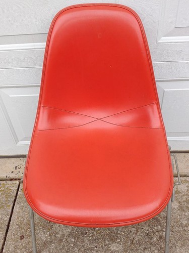 Red eames stackable mid - eames,