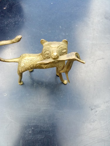 Petit bronze animalier hyène - bronze,