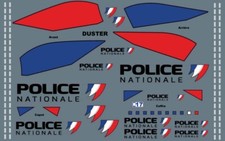 Décalcomanies Police, Waterslide, Police 1:43, miniature, maquette Police duster