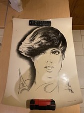 Ancienne AFFICHE coiffeur vintage années 60 70 signée GAM PARIS No Twiggy