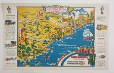 Autocars de la corniche d'or vers 1950 Affiche Originale Automobile