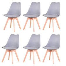 Lot 6 Chaises Nordiques Grises