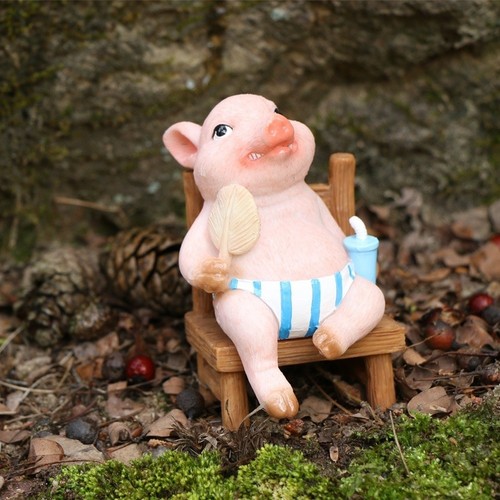 Ornement cochon résine - ornement, de