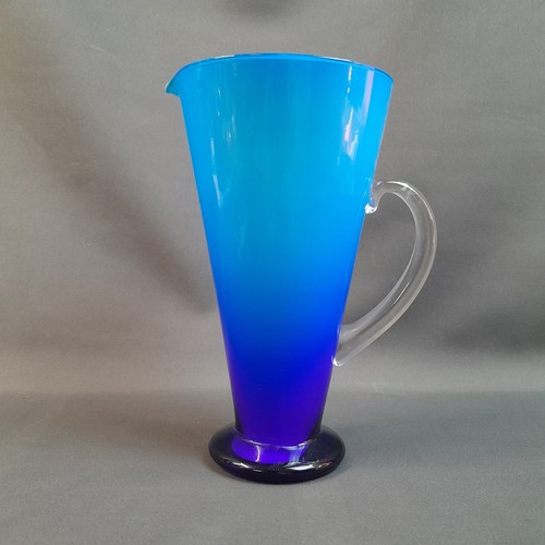 Jarre verre bleu avec - bleu,