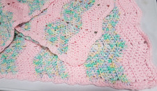 Vintage,pour enfant petit Plaid petite couverture  crochet laine acrylique douce