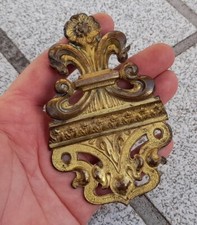 Ancien élément décoration / ornement Facade bronze meubles horloge pendule N°38