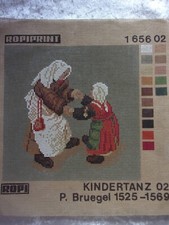 N° 165602 ROPI CANEVAS A FAIRE PERSONNAGE 24,5 cmx24,5 cm sans fil sans aiguille