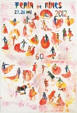 Poster/Affiche de J.-P. Formica pour la Féria de Nimes 2012 Très Grand Format 