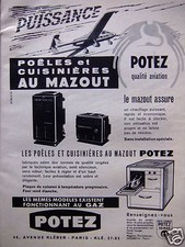 PUBLICITÉ 1958 POTEZ LES