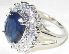Bague Bleu Princesse Ovale