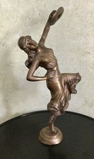 SEGA c1900 Art nouveau GRAND BRONZE SCULPTURE SIGNÉ, DANSEUSE, CISELURES