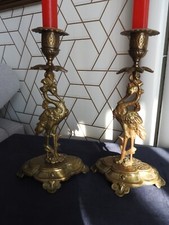 2 ANCIENS BOUGEOIRS EN BRONZE