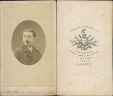 Sée, Jally, Paris, Portrait homme en manteau au col d'astrakan, circa 1865 