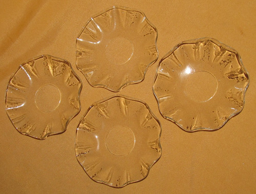 Lot bobèches en verre - lot, 4