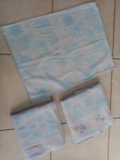 PARURE DE DRAP PLAT en flanelle  160X250 cm  bleu ciel a fleurs