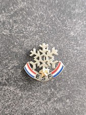 INSIGNE BROCHE BADGE FLOCON NEIGE 1 ETOILE  ESF ECOLE SKI FRANCAIS FOURNIER