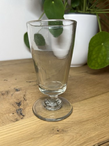 Verre pied soufflé xixe - verre,