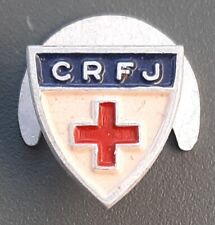 1940 WW2 Insigne CRFJ CROIX ROUGE FRANCAISE JEUNESSE OBSOLETE FRENCH ALU BADGE