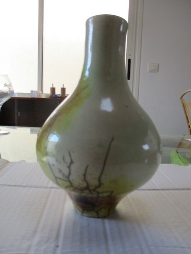 Ancien vase gres emaillé - en,