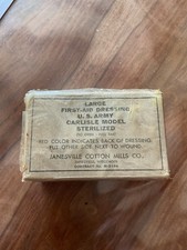 RARE US WW2 LARGE FIRST AID DRESSING JANESVILLE ORIGINAL - MED DPTT