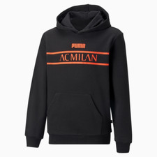 PUMA AC MILAN FOOTBALL LEGACY HOODY JR FELPA CON CAPPUCCIO DA BAMBINO black