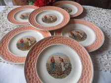 6 ANCIENNES A DESSERT FAIENCE