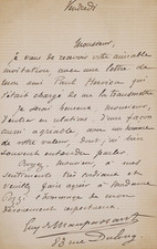 Guy de MAUPASSANT - Lettre