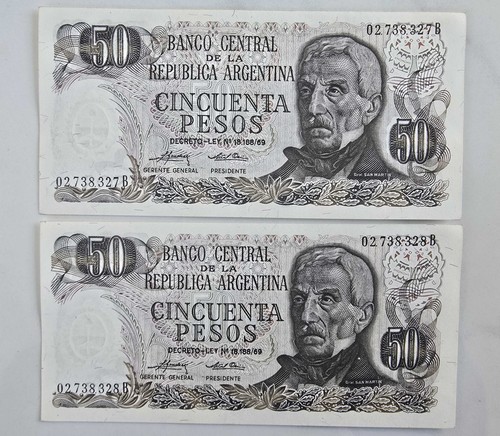 Lot billets argentine 50 - lot, 2