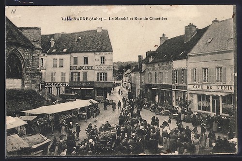 Cpa villenauxe marché et - cpa,