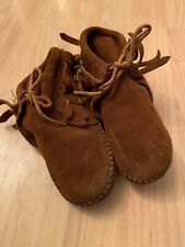 Genuine Leather Minnetonka Moccasins Brown With Fringe 