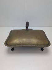 Chaufferette Vintage en Laiton et Manche en Bois 100% d'Époque 