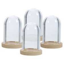  4 Sets Dômes En Verre Pour L'affichage Mini Cloche De Pot Terrarium