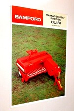 Prospectus Tracteur Presse BAMFORD BL 181 Prospekt Brochure Tractor Traktor