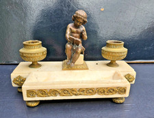 Encrier bronze putti angelot - putti,