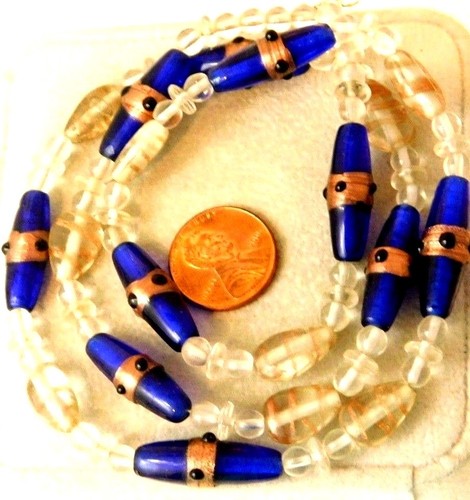 Collier verre art or - verre,