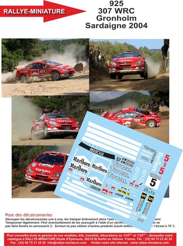 Decals ref 0925 peugeot - 1/43,