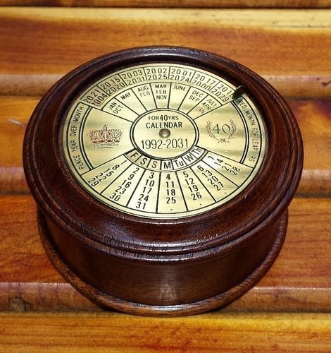 Vintage mahogany brass round - vintage,