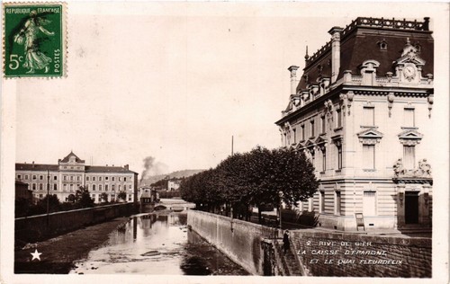 Cpa rive gier la - rive-de-gier,