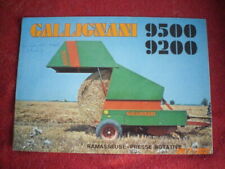BROCHURE   PUBLICITAIRE  PRESSES   BALLES RONDES   GALLIGNANI  9500 / 9200