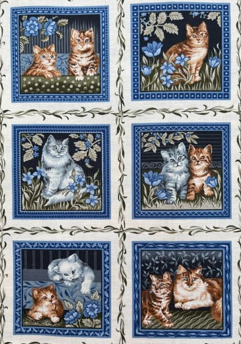 Coupon tissu chat panneau - chat,