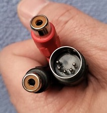 Câble adaptateur DIN 5 broches midi mâle et 2 RCA Cinch femelles