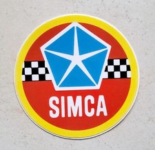 autocollant SIMCA CHRYSLER  sticker aufkleber adesivo vintage simcat rallye