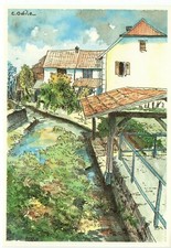 DELLE - Terr. Belfort - CPA 90 - Ancien Lavoir - Cp moderne illustrateur C.ODILE
