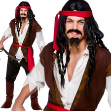 Costume De Pirate Des Caraïbes Pour Homme, Tenue De Fête, Taille S-XL