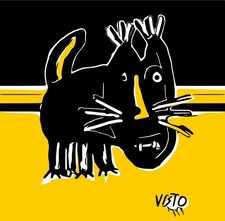 ILLUSTRATION DESSIN NUMÉRIQUE IMPRIMÉ   DE 2025.  VISTO  (  LE CHAT  TRICOLORE )