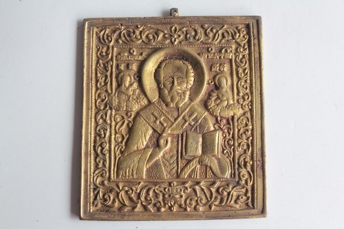 Icône bronze saint nicolas - saint,