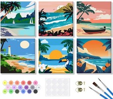 6 Pièces Peinture par Numéro