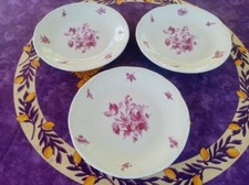 3 Assiettes Plate Porcelaine