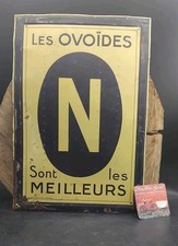 Ancienne plaque tôle Publicitaire LES OVOIDES N SONT LES MEILLEURS 1930 Charbon